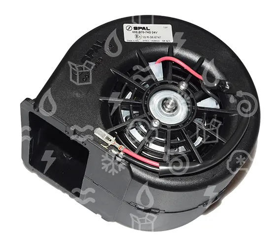 ventilátor výparníkový radiální SPAL 009-B70-74D, 1 rychlostní 530 m3/h, 24V